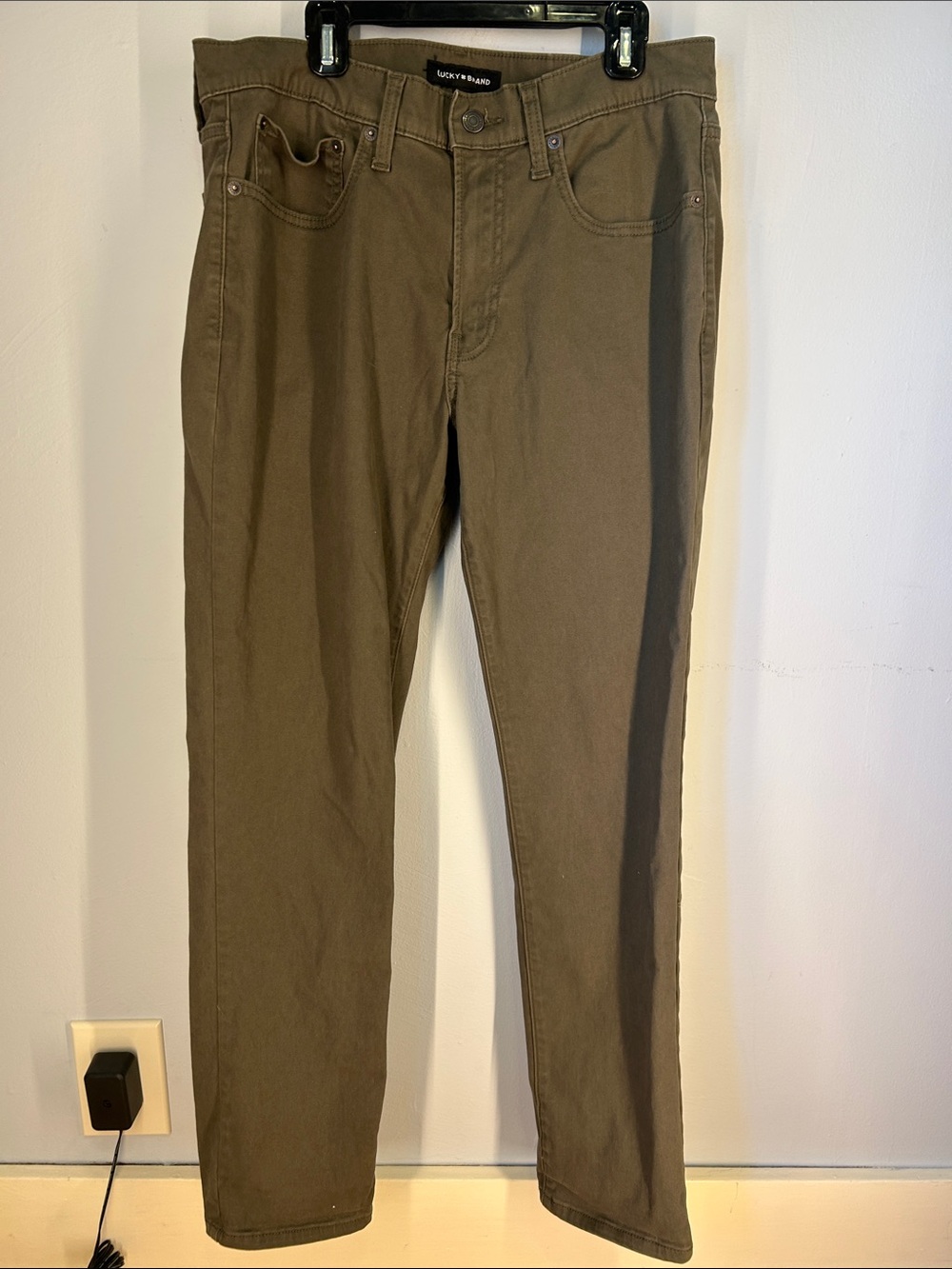 Lucky Brand Olive Slim Straight Leg Jeans